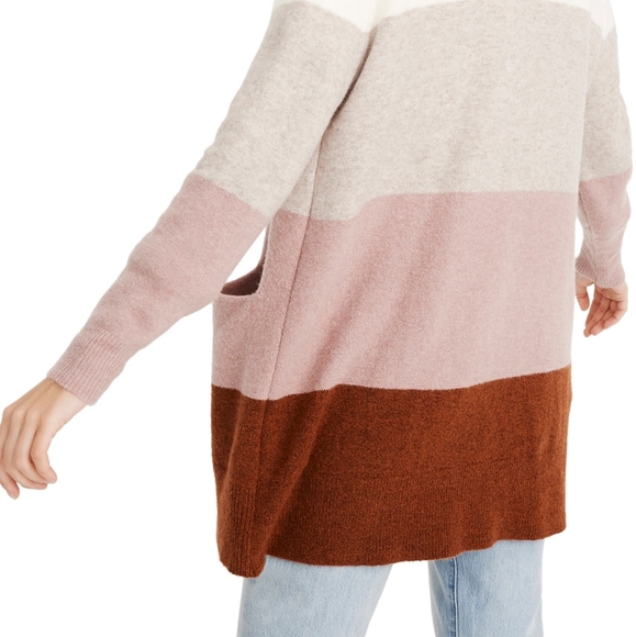 Madewell Ryder Neopolitan Stripe Merino Wool/Alpaca Blend Cardigan Sweater Sz XL - Picture 6 of 16